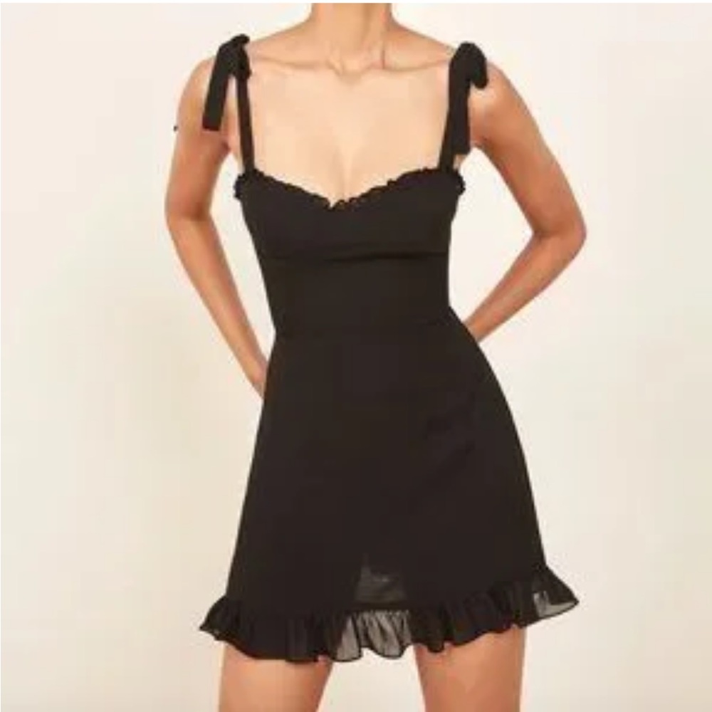 Reformation black Christine dress